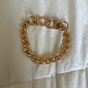7.87” triple electroplated unbranded gold chain bracelet